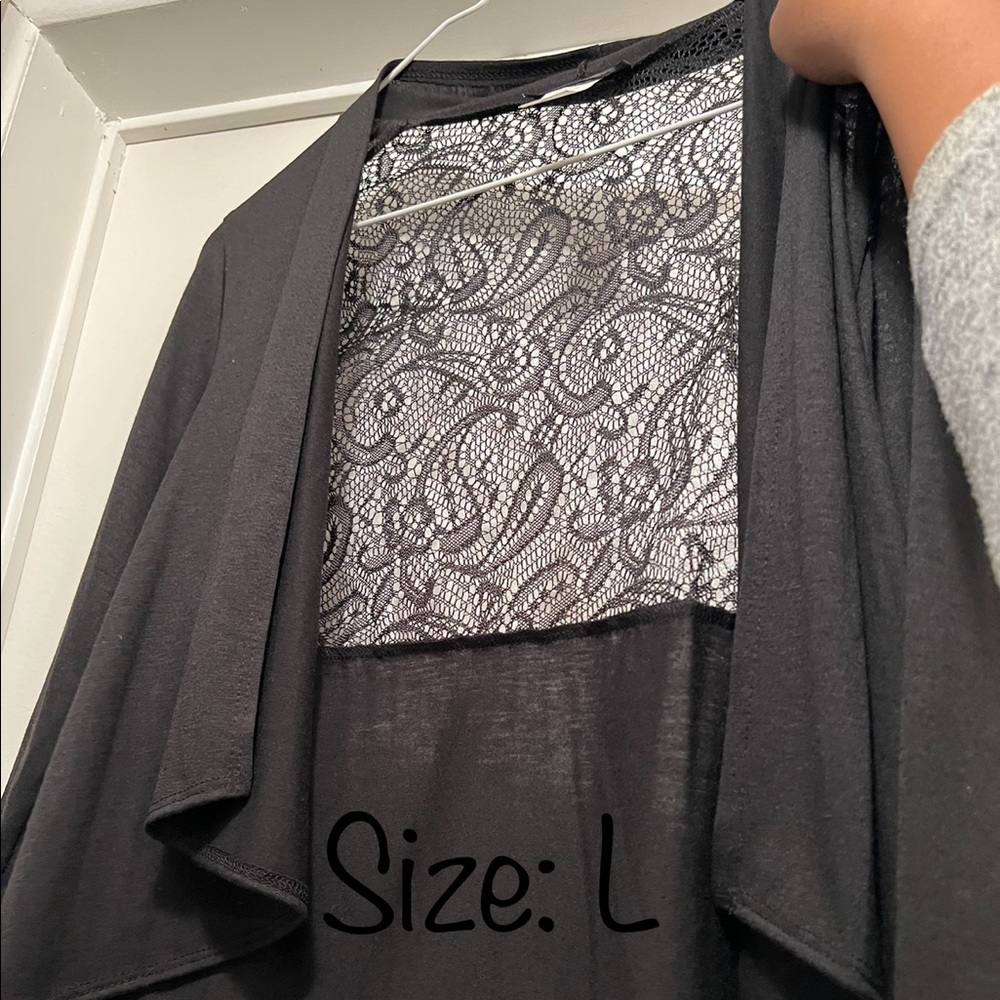 Cardigan with lace back detail